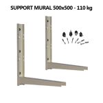 Jeu de supports équerre mural 500 mm 110 kg