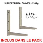 Jeu de supports équerre mural 500 mm 110 kg