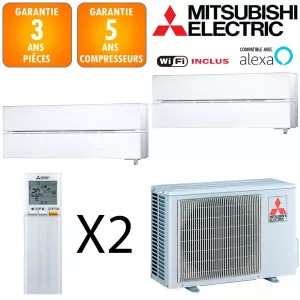 Mitsubishi Bi-split MXZ-2F33VF + MSZ-LN18VGV + MSZ-LN25VGV 