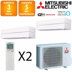 Mitsubishi Bi-split MXZ-2F33VF + MSZ-LN18VGW + MSZ-LN25VGW 