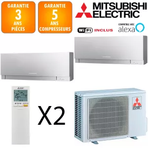 Mitsubishi Bi-split MXZ-2F53VF + 2 X MSZ-EF25VGKS 