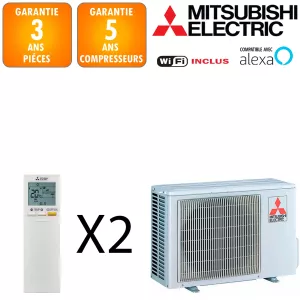 Mitsubishi Bi-split MXZ-2F53VF + MSZ-AY20VGK + MSZ-AY42VGK 
