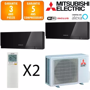 Mitsubishi Bi-split MXZ-2F53VF + MSZ-EF22VGKB + MSZ-EF35VGKB 