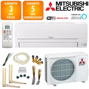 Pack Climatisation Mitsubishi Réversible MSZ-HR35VFK 