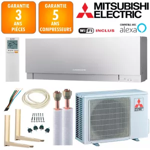 Pack Climatiseur à faire poser Mitsubishi MSZ-EF25VGKS 