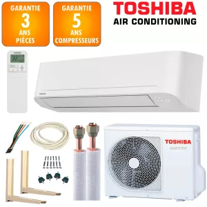 Pack Climatiseur à faire poser Mural TOSHIBA Naka R32 RAS-24B2KVG-E 