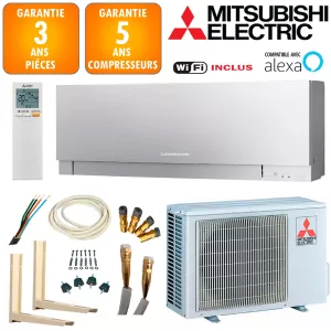 Pack Climatiseur Mitsubishi MSZ-EF25VGKS + MUZ-EF25VG 
