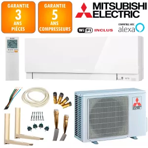 Pack Climatiseur Mitsubishi MSZ-EF25VGKW + MUZ-EF25VG 