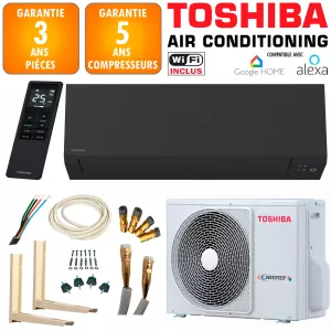 Pack Climatiseur Toshiba Shorai Edge RAS-B13G3KVSGB-E Black 